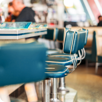 Classic diner interior in West Michigan